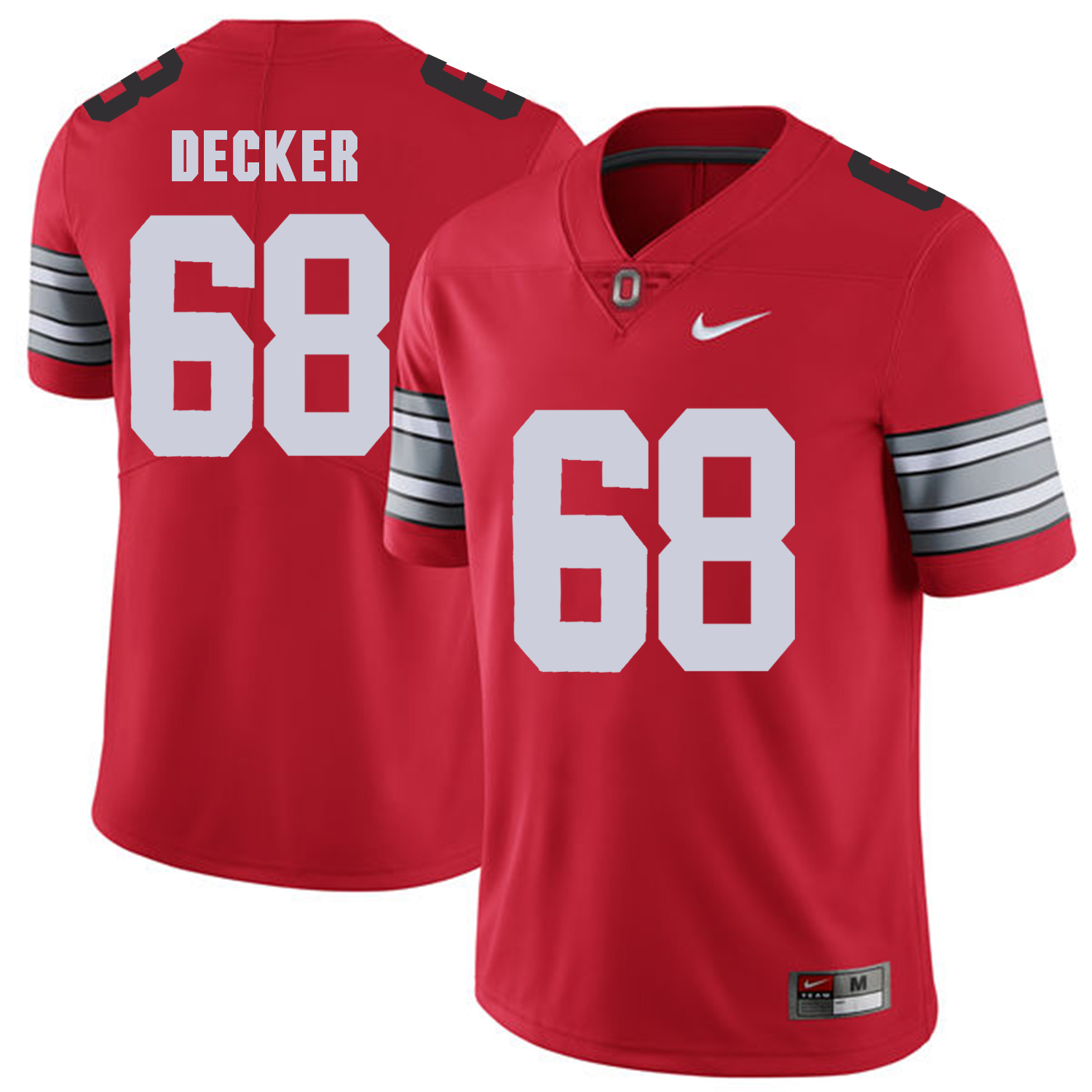 Men Ohio State #68 Decker Red Customized NCAA Jerseys